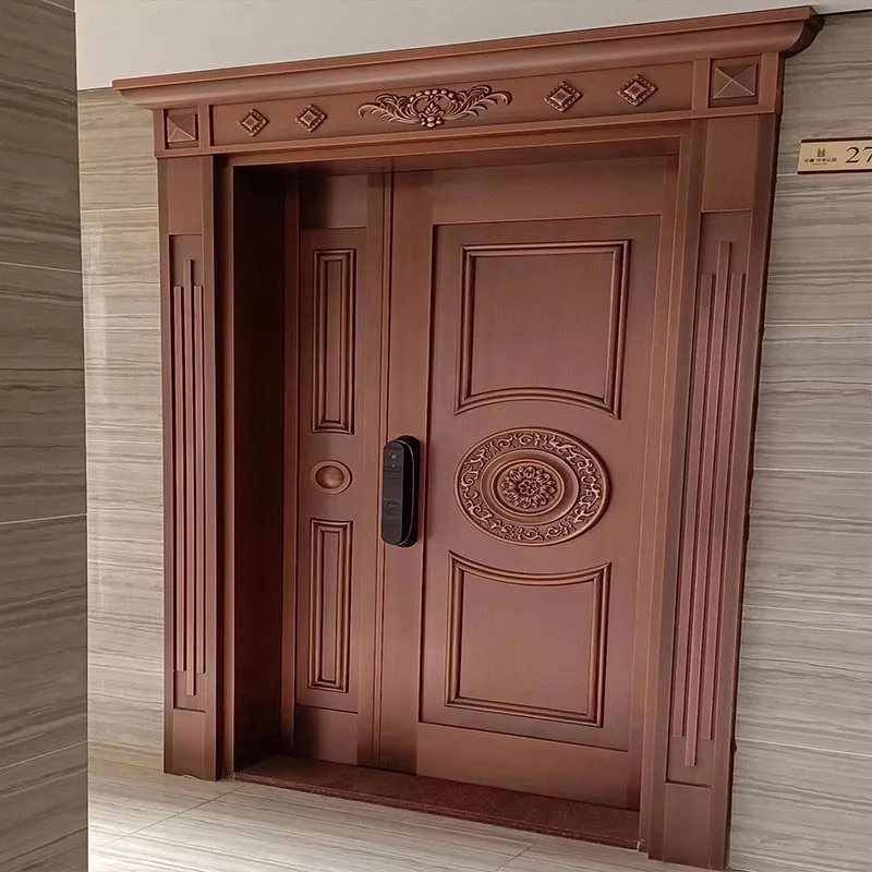 One-Door One-View Mother-Son Copper Entry Door